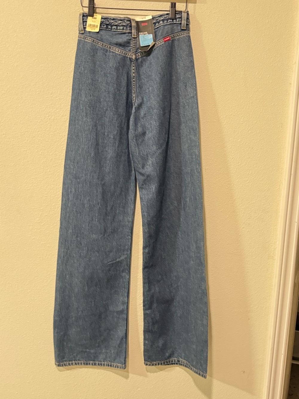 Levi's Ribcage Wide Leg Braided high waist Jeans size 24 NWT - Picture 9 of 14
